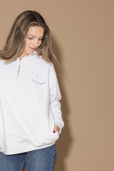 SAVE THE EARTH ZIPPER PULLOVER
